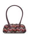 Missoni Zigzag-pattern Shoulder Bag In Brown