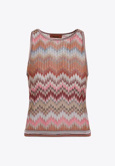 Missoni Zigzag-pattern Sleeveless Top In Multi