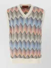 Missoni Zigzag Pattern Sleeveless V-neck Vest