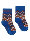 Missoni Zigzag-pattern Socks In Blue