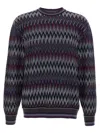 Missoni Zigzag Pattern Sweater Sweaters And Cardigans Blue In Black