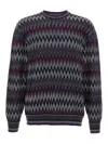 Missoni Zigzag Pattern Sweater Sweaters And Cardigans Blue In Multi