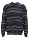 Missoni Zigzag Pattern Sweater Sweaters And Cardigans Blue In Multi