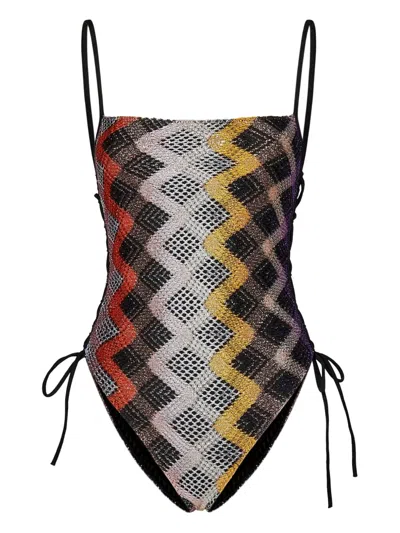 Missoni Zigzag-pattern Swimsuit In Multi