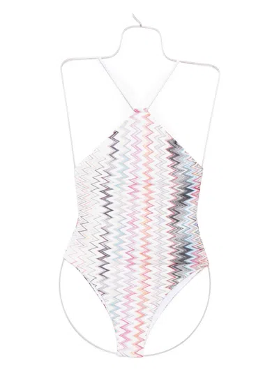 Missoni Zigzag One-piece Swimsuit In Multi