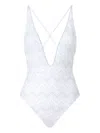 Missoni Zigzag-pattern Swimsuit In Grey