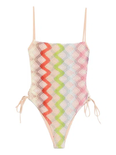 Missoni Zigzag-pattern Swimsuit In Multi