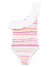 Missoni Zigzag-pattern Swimsuit In White
