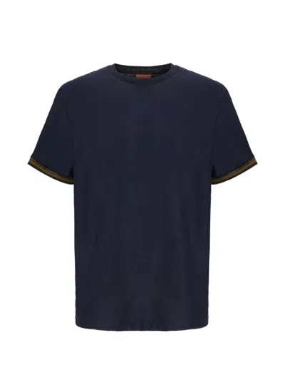 Missoni Zigzag-pattern T-shirt In Blue