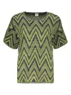 Missoni Zigzag-pattern T-shirt In Green