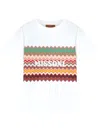 Missoni T-shirt In Cotone A Zig Zag  In White
