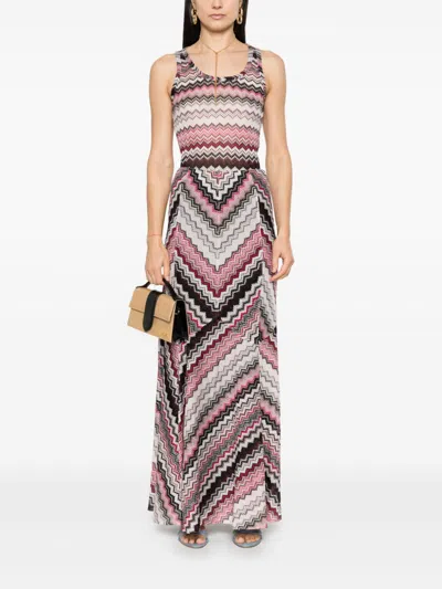 Missoni Zigzag-pattern Tank Top In Black