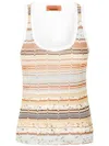 Missoni Zigzag-pattern Tank Top In Neutrals