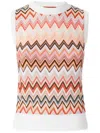 Missoni Zig Zag Vest In Pink