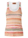 Missoni Zigzag-pattern Tank Top In White