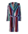 Missoni Zigzag-pattern Terry-cloth Bathrobe In Multicolor
