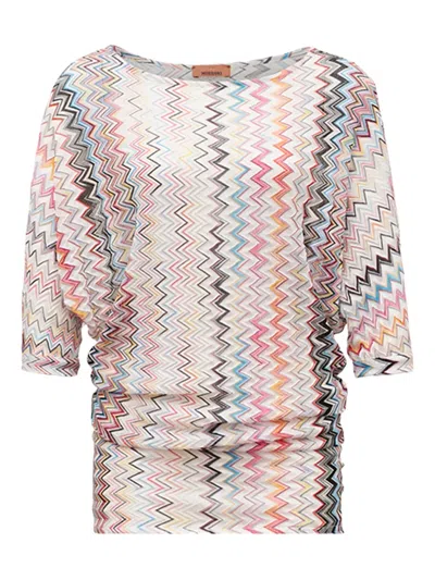 Missoni Zigzag-pattern Three-quarter-sleeve Top