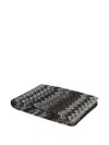 Missoni Plaid Blanket 130x195 Cm Cotton And Wool Blend Chevron In Black