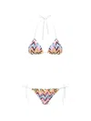 Missoni Zigzag-pattern Tie Bikini Set In Multi