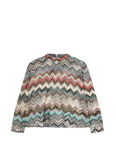 Missoni Kids' Zigzag-pattern Top In Multi