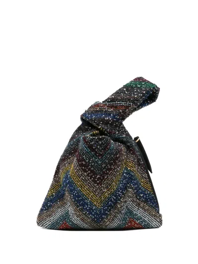 Missoni Zigzag-pattern Tote Bag In Blue