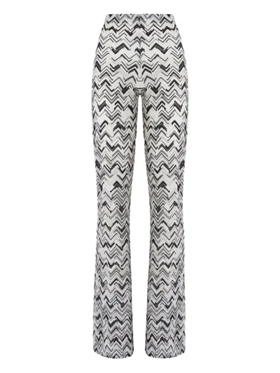 Missoni Zigzag-pattern Trousers In Black
