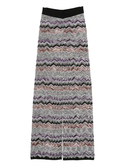 Missoni Zigzag-pattern Trousers In Black