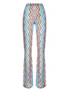 Missoni Zigzag-pattern Trousers In Blue