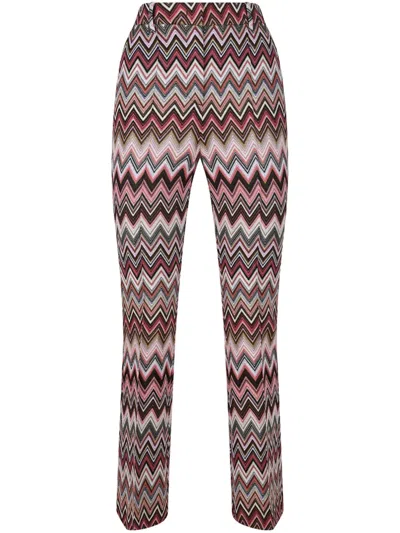 Missoni Zigzag-pattern Trousers In Rot