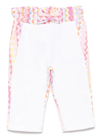 Missoni Babies' Zigzag-pattern Trousers In White