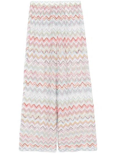 Missoni Zigzag-pattern Trousers In White