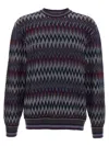 Missoni Zigzag Pattern Sweater Sweaters And Cardigans Blue In Multi