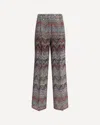 Missoni Wide Leg Sequin Chevron Textured Trousers In Multi