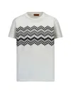 Missoni Zigzag Patterned T-shirt In White