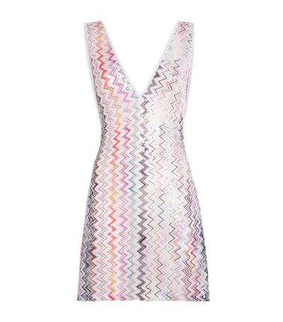 Missoni Zigzag Plunge Mini Dress