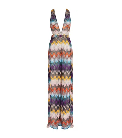 Missoni Zigzag Plunge-neck Jumpsuit