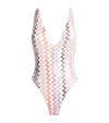 Missoni Zigzag Plunge-neck Swimsuit In Multi
