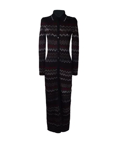 Missoni Zigzag-print Long-sleeve Dress In Multi