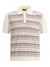 Missoni Zigzag Weave Knit Polo Shirt