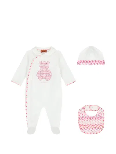 Missoni Zigzag-print Babygrow Set (set Of Three) In White