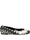 Missoni Ballerinas Mit Geometrischem Print In Schwarz