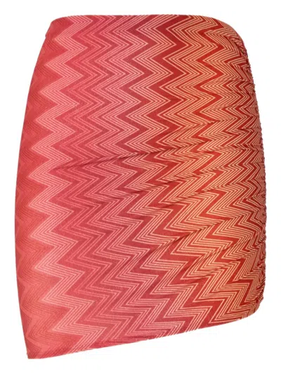Missoni Zigzag-print Beach Cover-up In Red