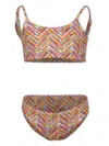 Missoni V-shaped Bikini Set In Red