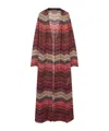 Missoni Mare Sequined Striped Metallic Crochet-knit Cardigan In Brown