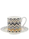Missoni Zigzag-print Coffee Cup And Saucer (set Of Six) In Gold