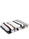 Missoni Zigzag-print Cotton Towel In Grey
