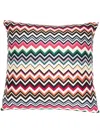 Missoni Small Belfast Zigzag-pattern Cushion In Schwarz