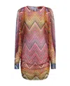 Missoni Zigzag-print Cut-out Minidress In Nude