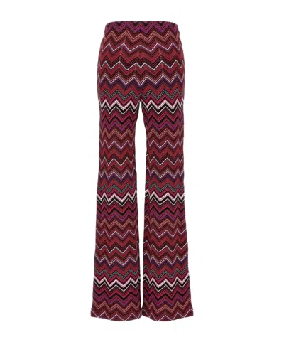 MISSONI MISSONI ZIGZAG HIGH-WAIST STRAIGHT-LEG TROUSERS