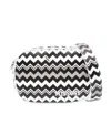 Missoni Zigzag-print Leather Shoulder Bag In Black
